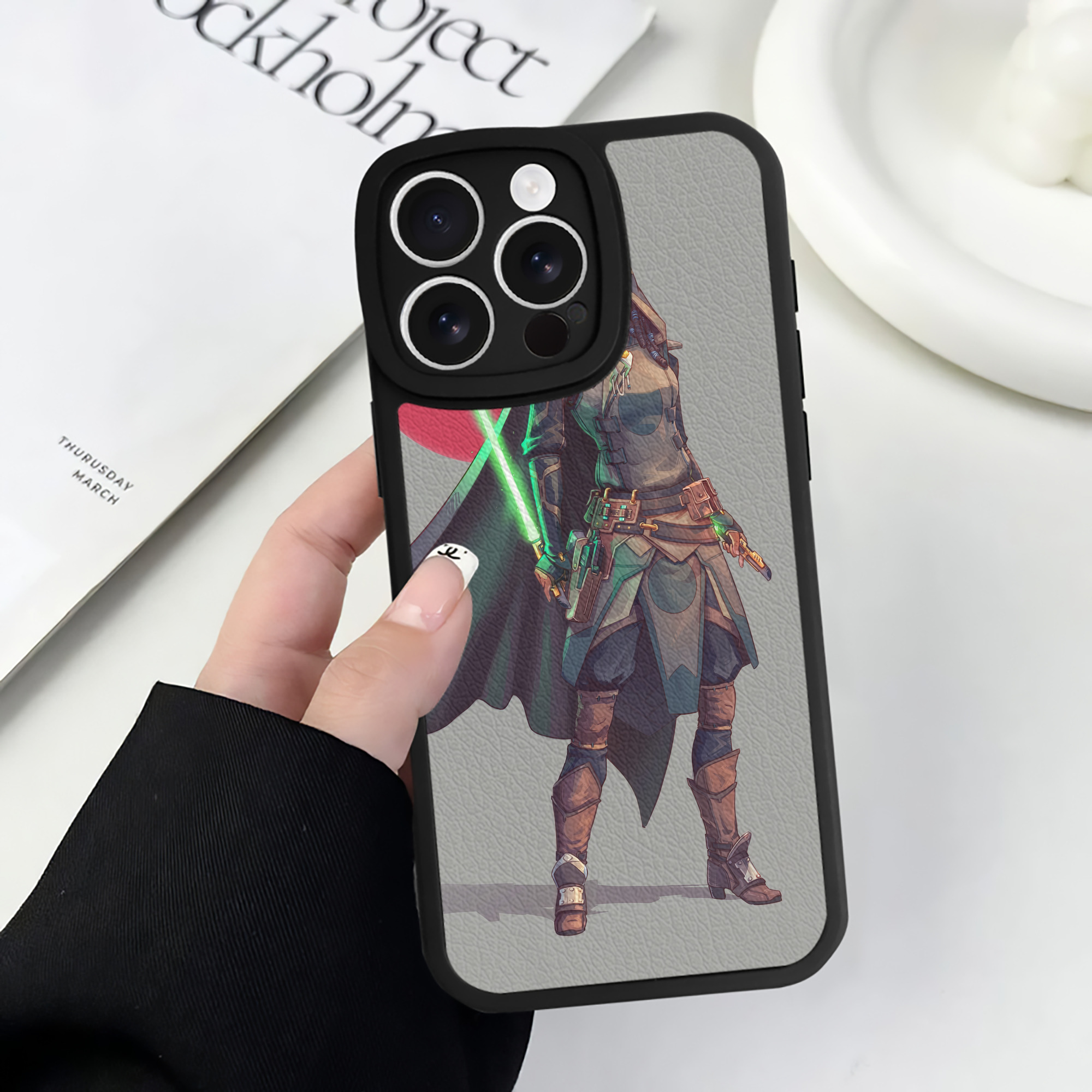 （画像用） スター・ウォーズ Star Wars 【iPhone 16シリーズ対応】シリコンスマホケース（レザー調） 材質：シリコン